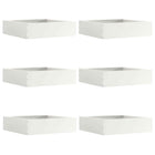 Garden Edging 6 pcs White 50 x 50 x 13 cm Steel
