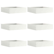 Tuinafscheiding staal 50x50x13 cm wit 6 stuks