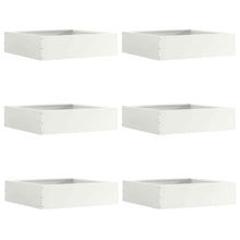 Tuinrand 6 pcs Wit 50 x 50 x 13 cm Staal