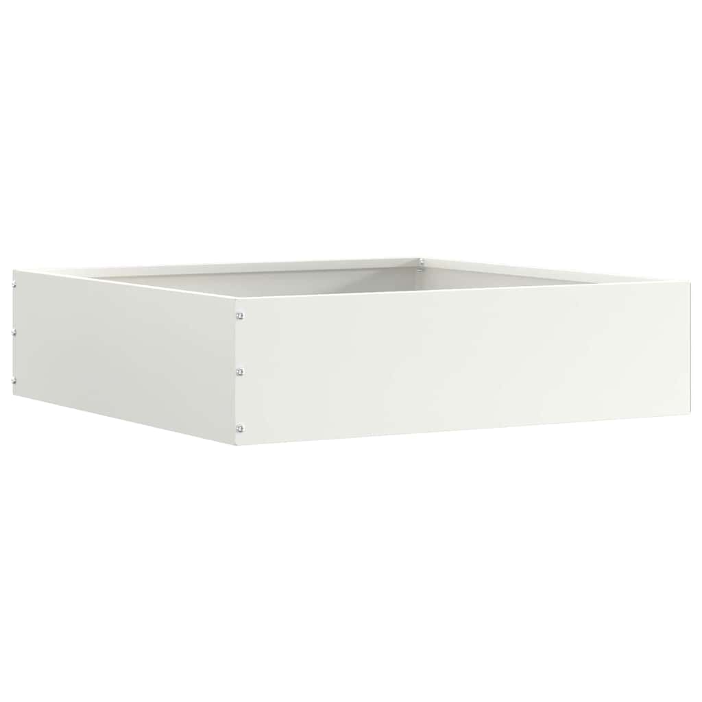 Tuinrand 6 pcs Wit 50 x 50 x 13 cm Staal