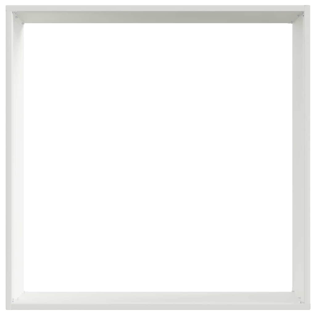 Tuinrand 6 pcs Wit 50 x 50 x 13 cm Staal