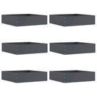 Garden edging 6 pcs Anthracite 50 x 50 x 13 cm Steel