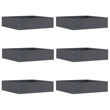 Tuinrand 6 pcs Antraciet 50 x 50 x 13 cm Staal