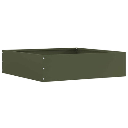 Tuinrand Olijfgroen 50 x 50 x 13 cm Staal