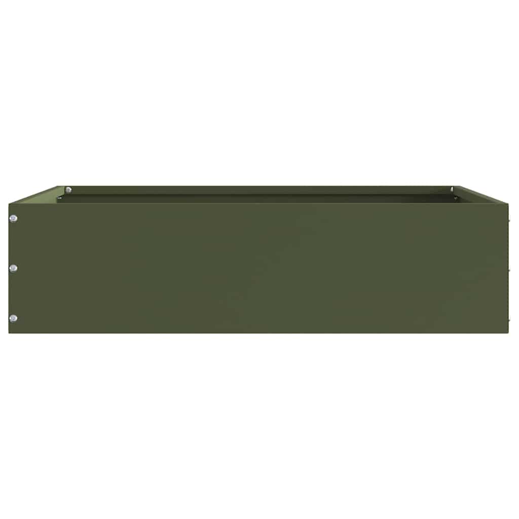 Tuinrand Olijfgroen 50 x 50 x 13 cm Staal