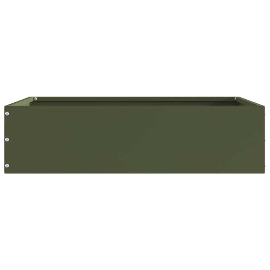 Tuinrand 6 pcs Olijf Groen 50 x 50 x 13 cm Staal