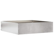 Tuinrand 50x50x13 cm roestvrij staal zilver