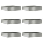 Garden Edging 6 pcs Silver 50 x 50 x 13 cm Galvanised steel