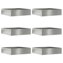 Tuinrand 6 pcs Zilver 50 x 50 x 13 cm Gegalvaniseerd staal