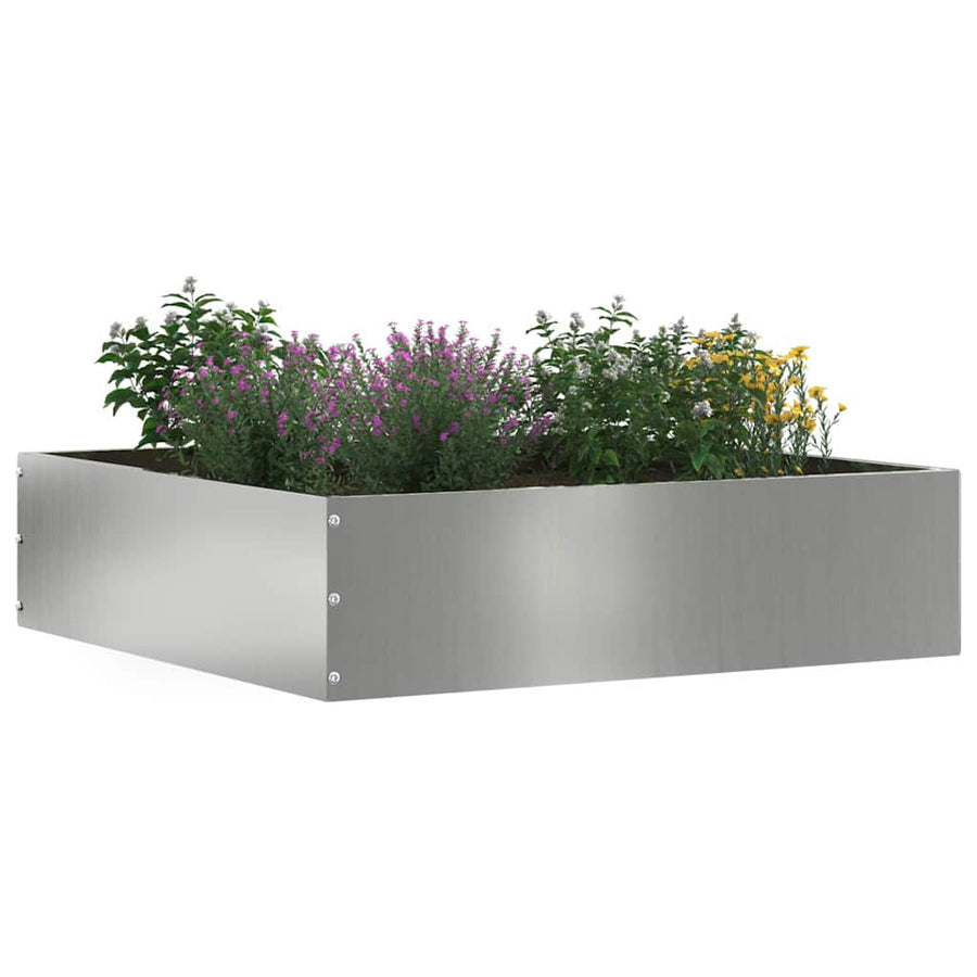 Tuinrand 6 pcs Zilver 50 x 50 x 13 cm Gegalvaniseerd staal