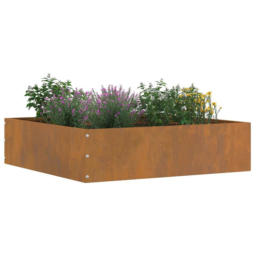 Tuinrand 6 pcs Roestig 50 x 50 x 13 cm Cortenstaal