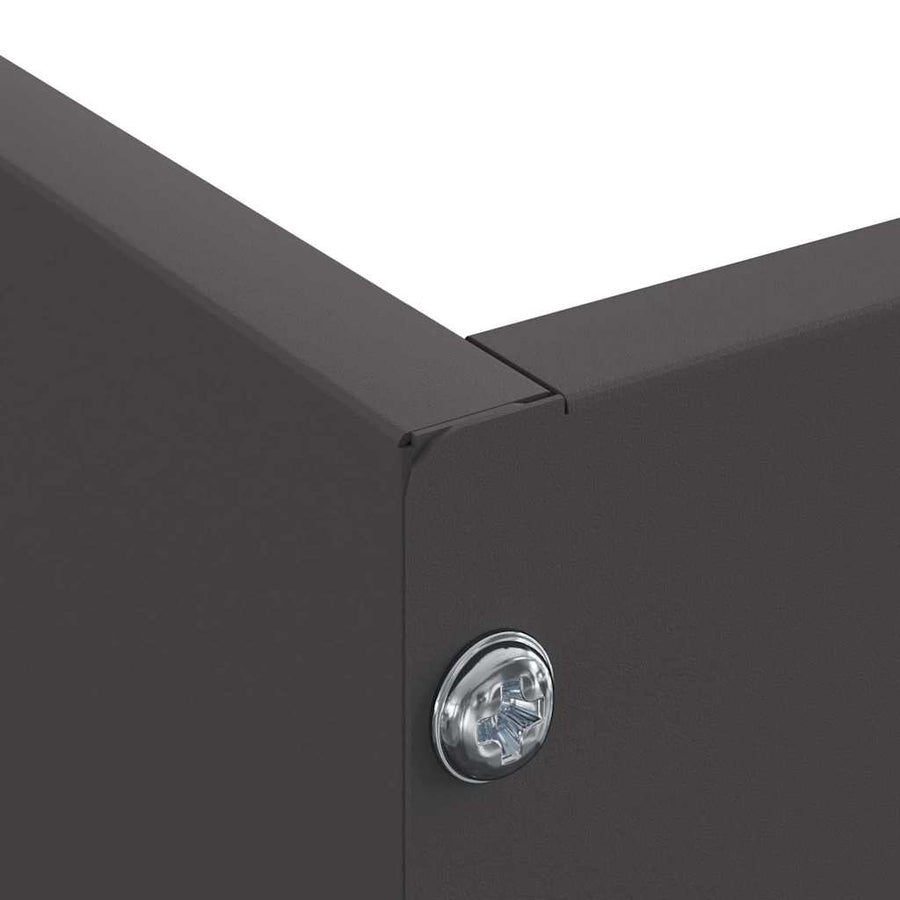 Tuinrand 6 pcs Zwart 60 x 60 x 13 cm Staal