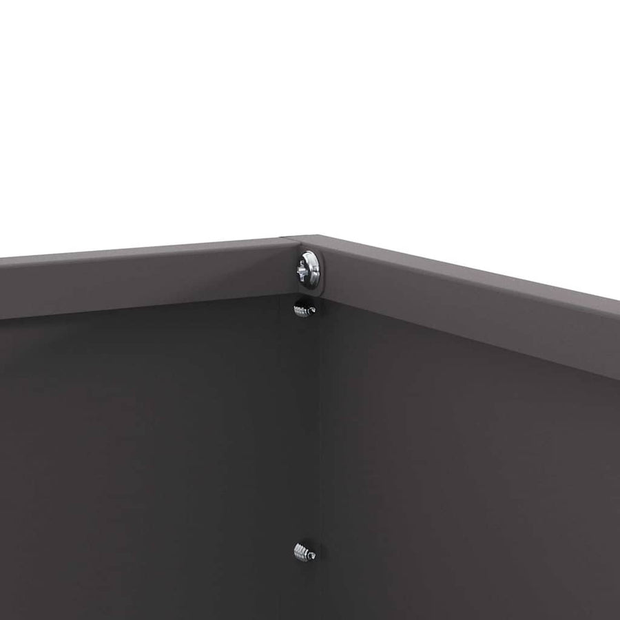 Tuinrand 6 pcs Zwart 60 x 60 x 13 cm Staal