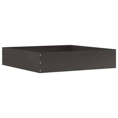 Tuinrand 6 pcs Zwart 60 x 60 x 13 cm Staal