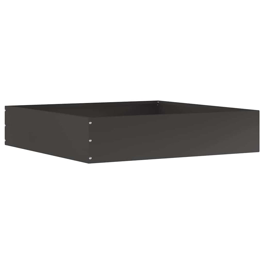 Tuinrand 6 pcs Zwart 60 x 60 x 13 cm Staal