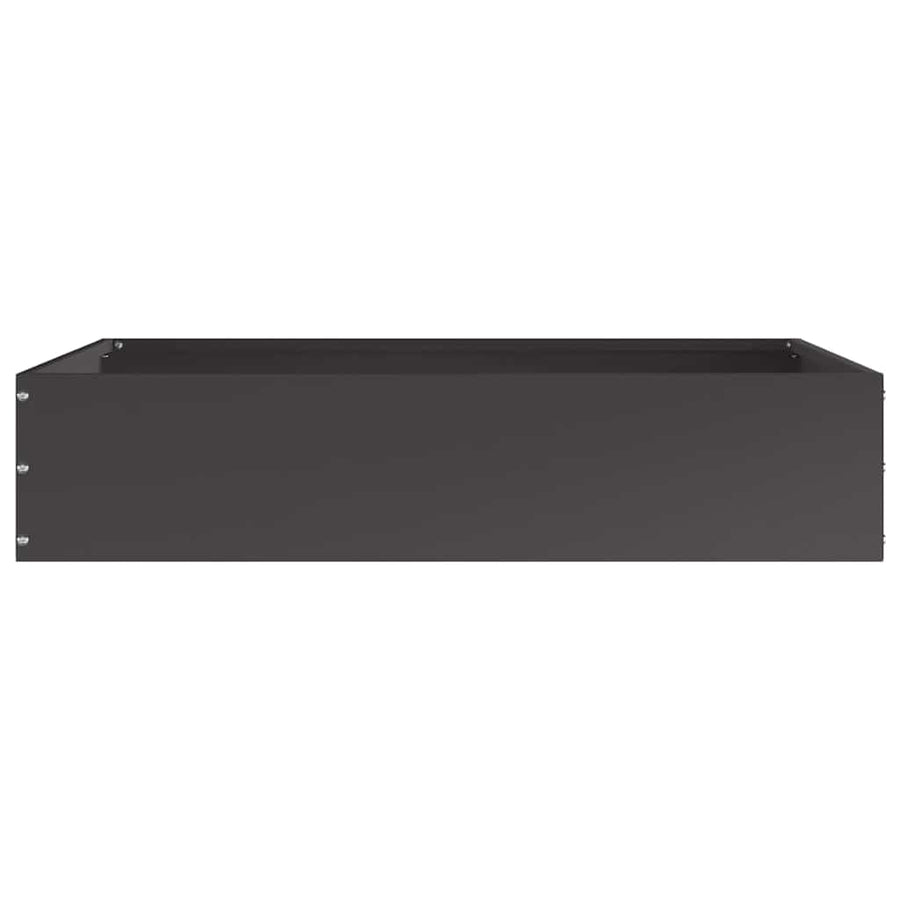 Tuinrand 6 pcs Zwart 60 x 60 x 13 cm Staal