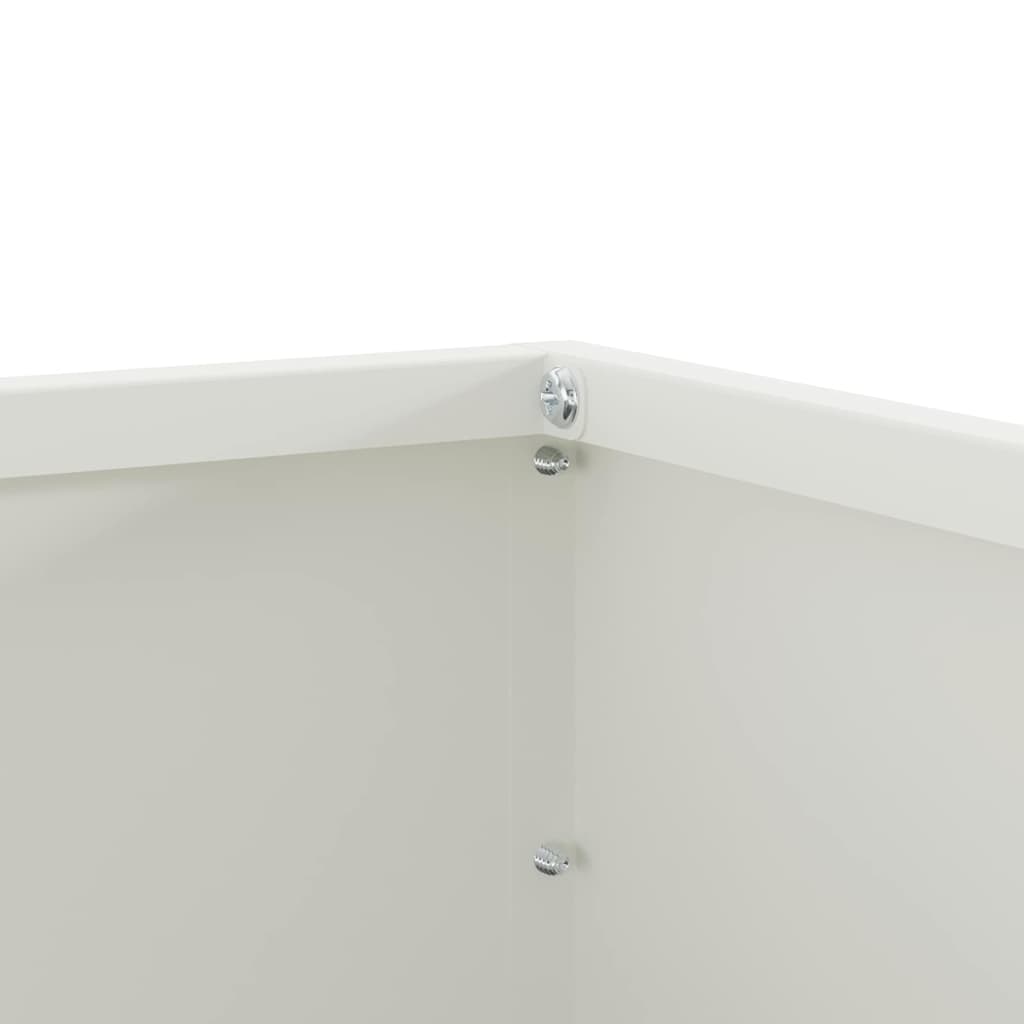 Tuinrand Wit 60 x 60 x 13 cm Staal