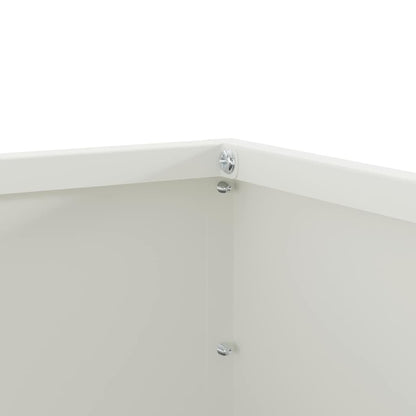 Tuinrand 6 pcs Wit 60 x 60 x 13 cm Staal