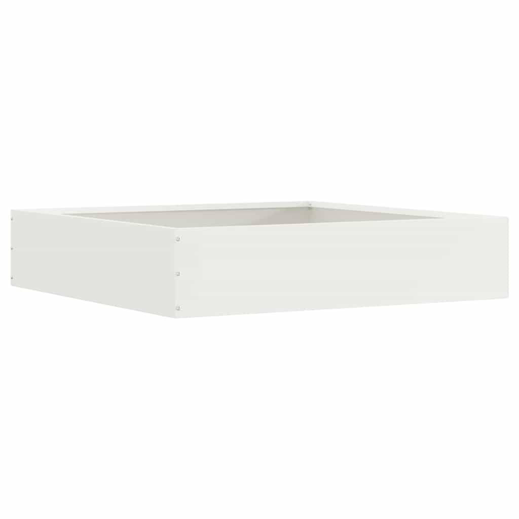Tuinrand 6 pcs Wit 60 x 60 x 13 cm Staal