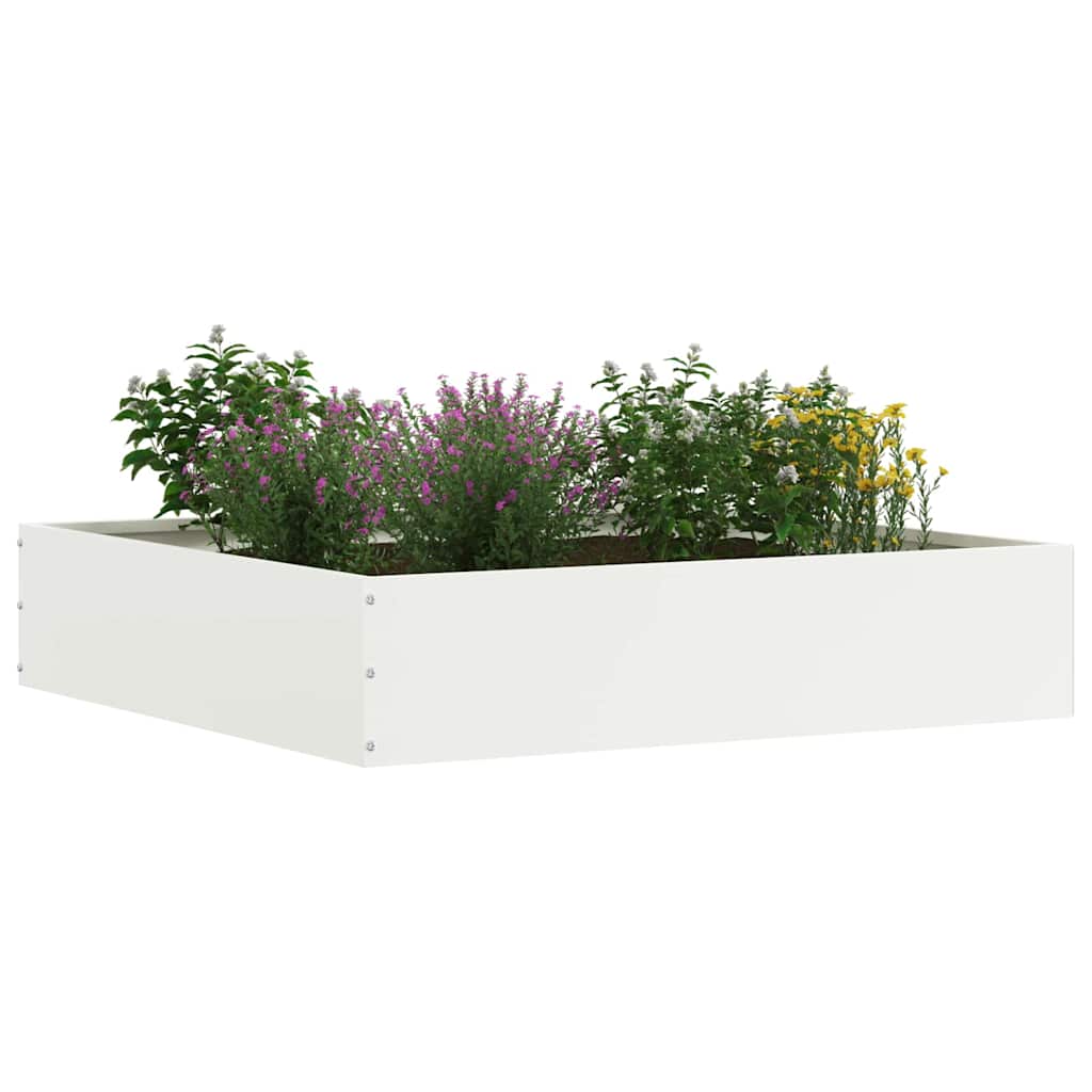 Tuinrand 6 pcs Wit 60 x 60 x 13 cm Staal
