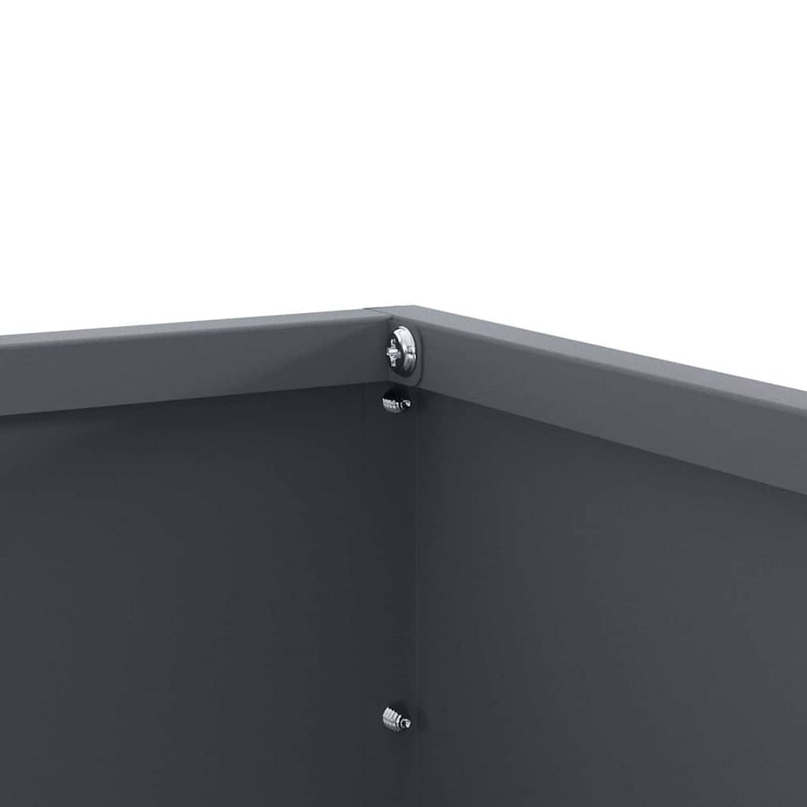Tuinrand 6 pcs Antraciet 60 x 60 x 13 cm Staal