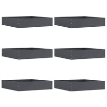 Tuinrand 6 pcs Antraciet 60 x 60 x 13 cm Staal