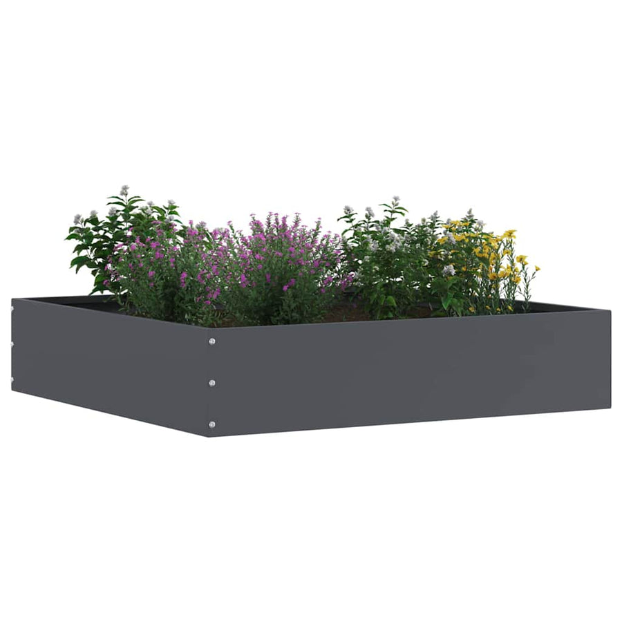 Tuinrand 6 pcs Antraciet 60 x 60 x 13 cm Staal