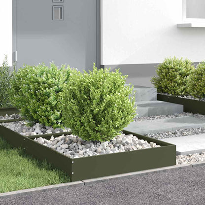 Tuinrand Olijf Groen 60 x 60 x 13 cm Staal
