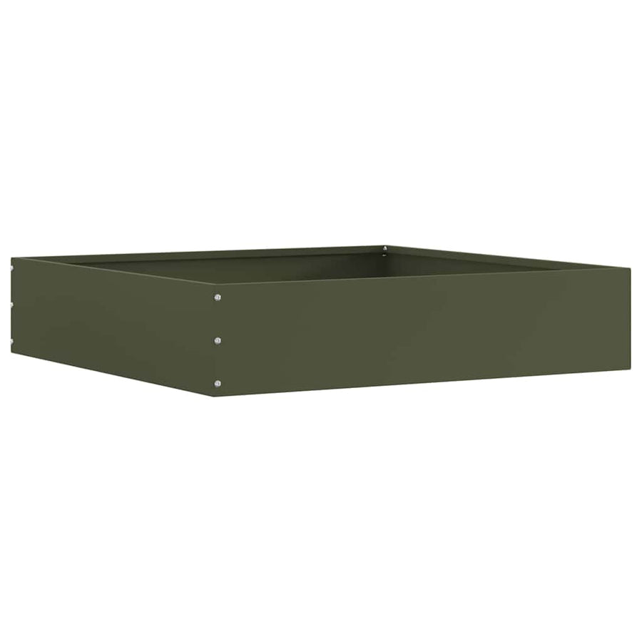 Tuinrand Olijf Groen 60 x 60 x 13 cm Staal