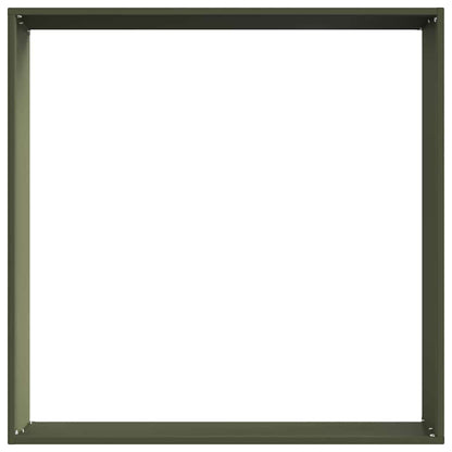 Tuinrand Olijf Groen 60 x 60 x 13 cm Staal