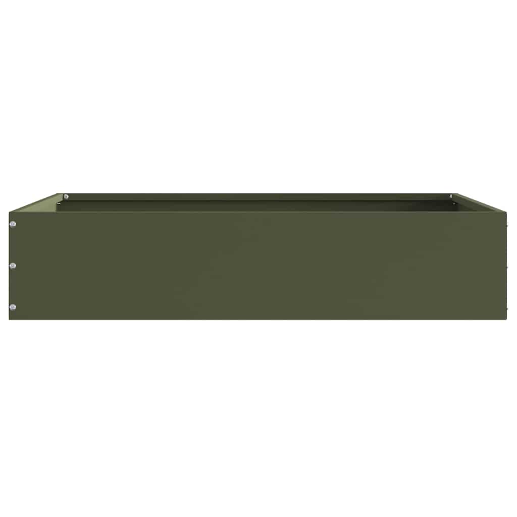 Tuinrand 6 pcs Olijf Groen 60 x 60 x 13 cm Staal