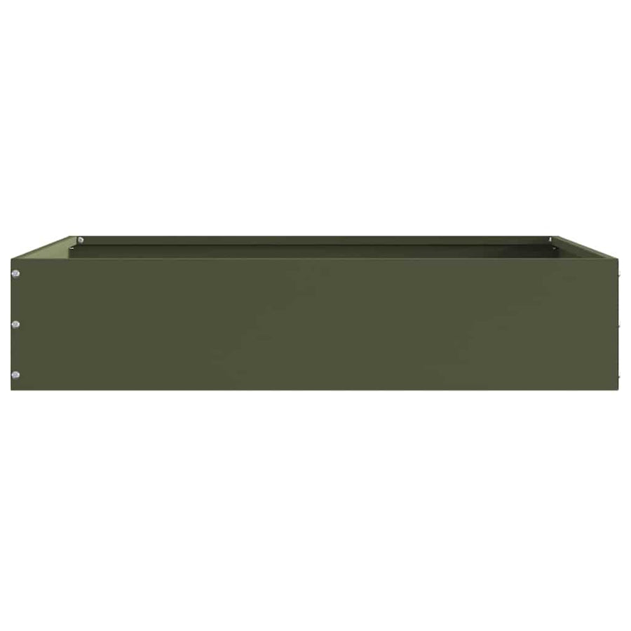 Tuinrand 6 pcs Olijf Groen 60 x 60 x 13 cm Staal