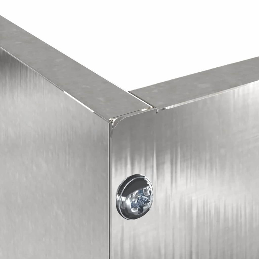 Tuinrand 6 pcs Zilver 60 x 60 x 13 cm Roestvrij staal