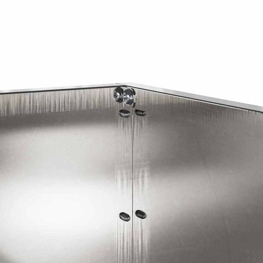 Tuinrand 6 pcs Zilver 60 x 60 x 13 cm Roestvrij staal