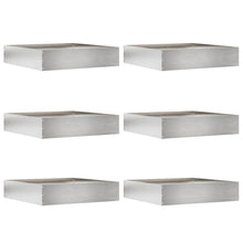 Tuinrand 6 pcs Zilver 60 x 60 x 13 cm Roestvrij staal