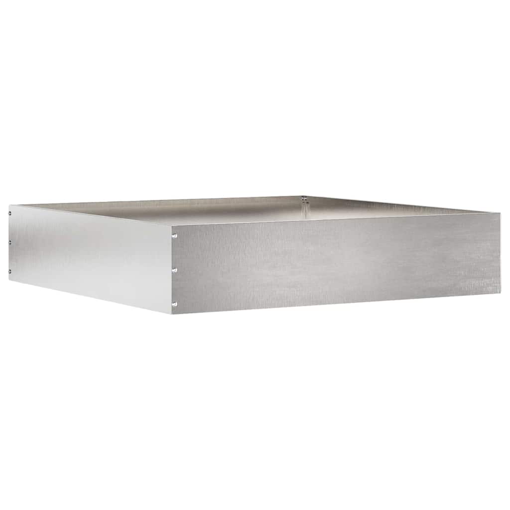 Tuinrand 6 pcs Zilver 60 x 60 x 13 cm Roestvrij staal