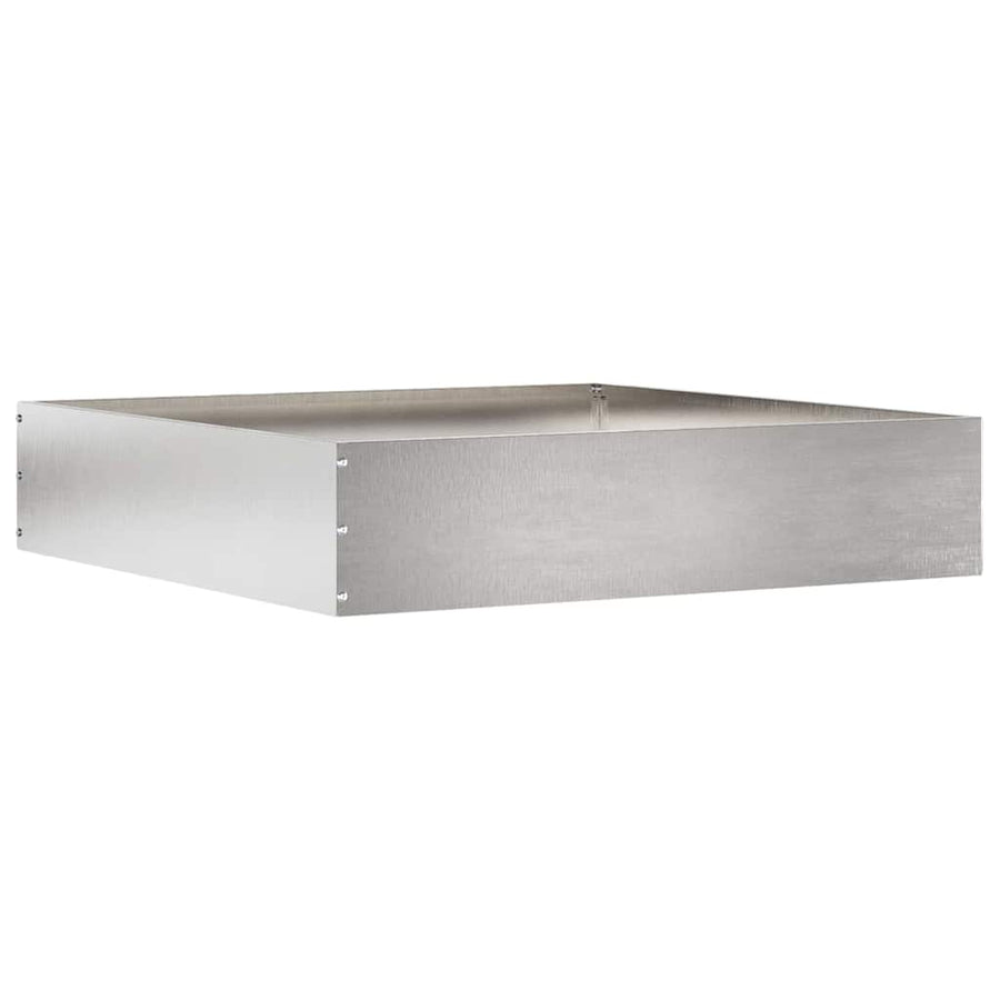 Tuinrand 6 pcs Zilver 60 x 60 x 13 cm Roestvrij staal