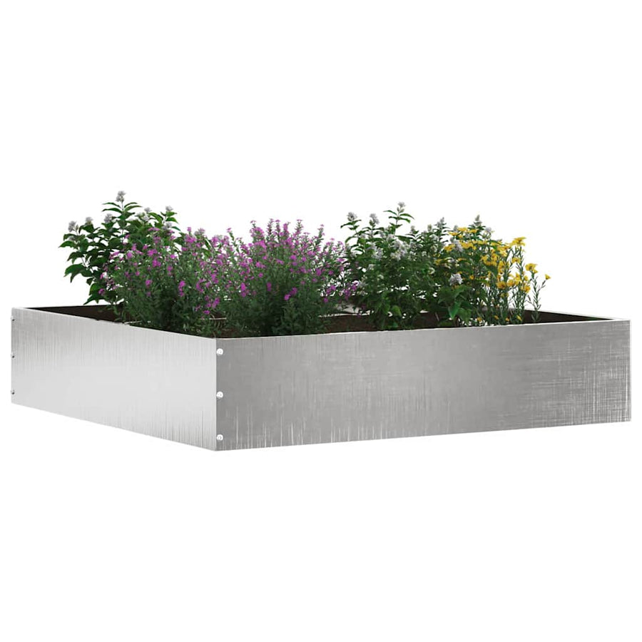 Tuinrand 6 pcs Zilver 60 x 60 x 13 cm Roestvrij staal