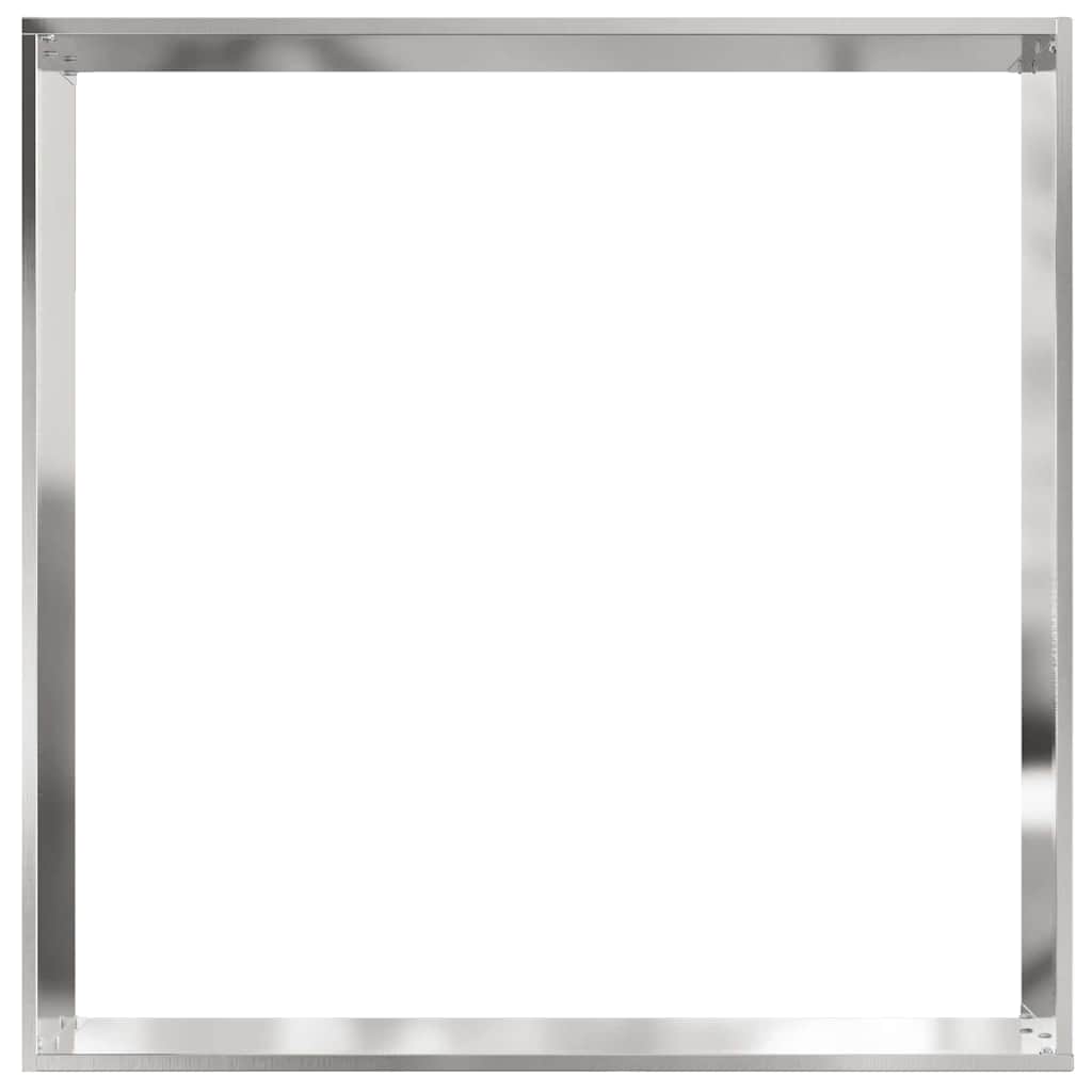 Tuinrand 6 pcs Zilver 60 x 60 x 13 cm Roestvrij staal