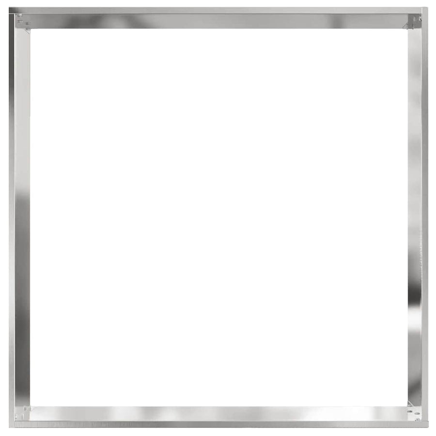Tuinrand 6 pcs Zilver 60 x 60 x 13 cm Roestvrij staal
