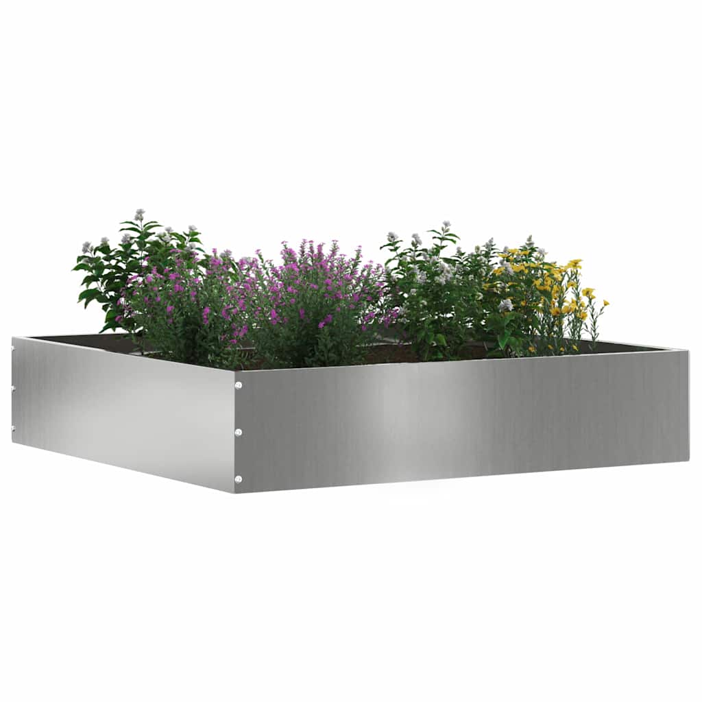 Tuinrand Zilver 60 x 60 x 13 cm Gegalvaniseerd staal