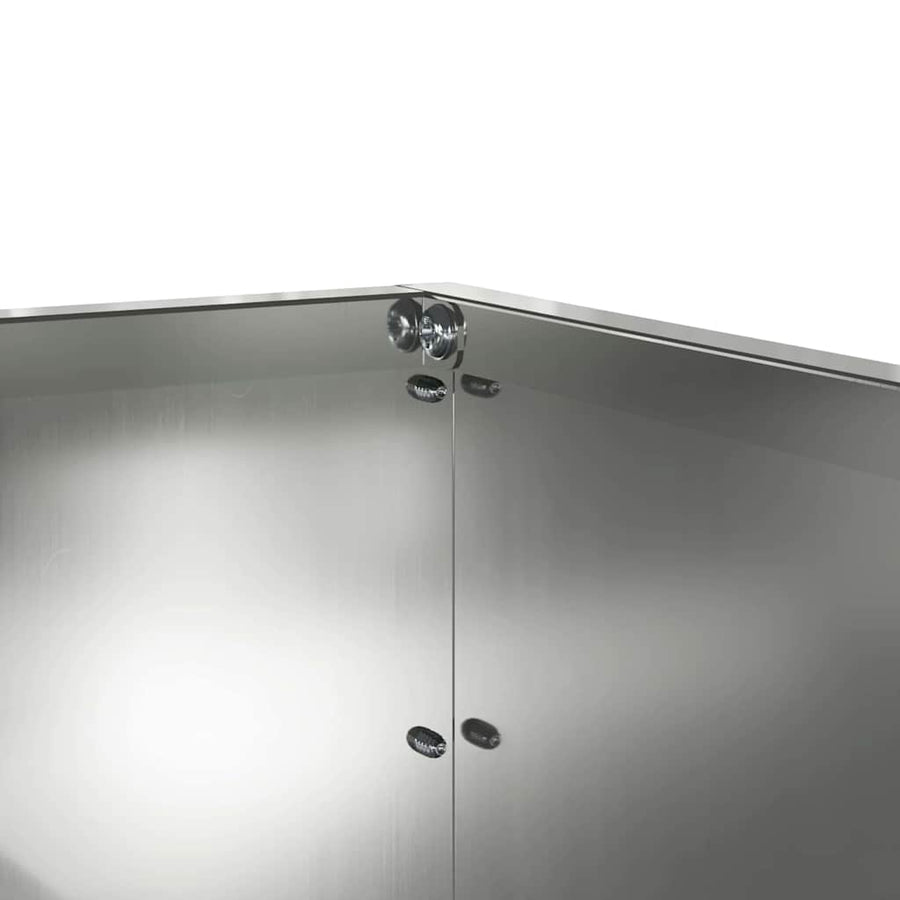 Tuinrand 6 pcs Zilver 60 x 60 x 13 cm Gegalvaniseerd staal
