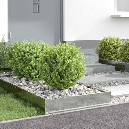 Tuinrand 6 pcs Zilver 60 x 60 x 13 cm Gegalvaniseerd staal