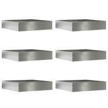 Tuinrand 6 pcs Zilver 60 x 60 x 13 cm Gegalvaniseerd staal