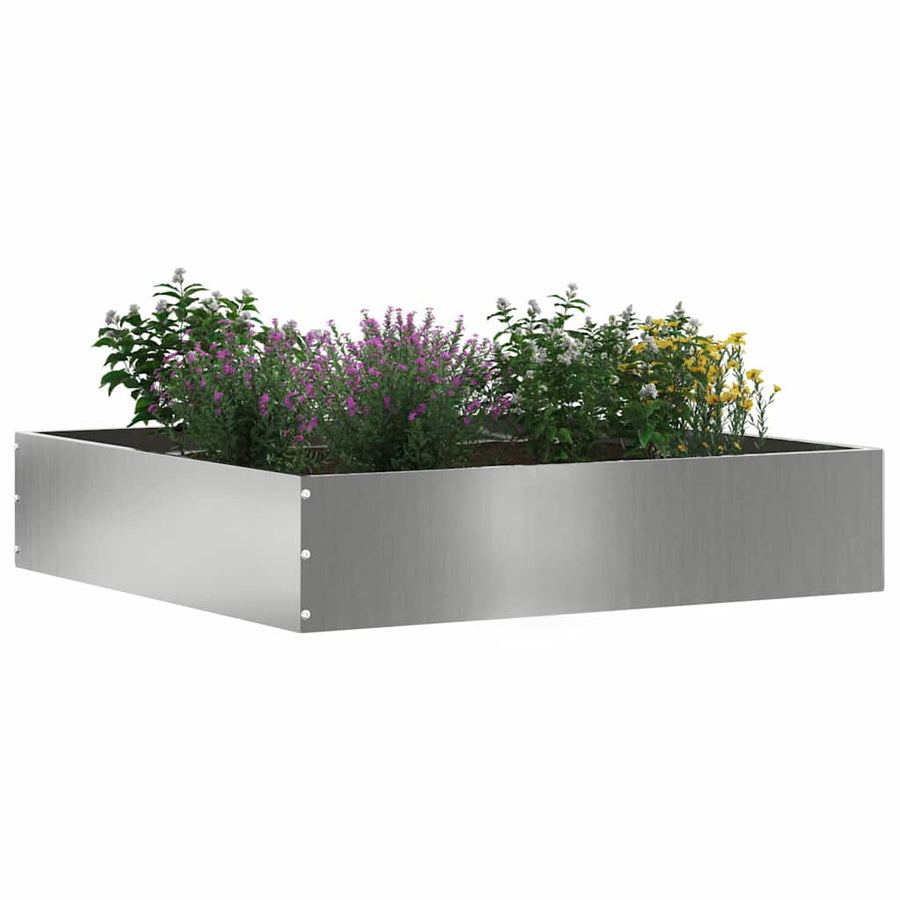 Tuinrand 6 pcs Zilver 60 x 60 x 13 cm Gegalvaniseerd staal