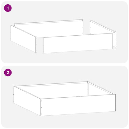 Tuinrand Roestig 60 x 60 x 13 cm Cortenstaal