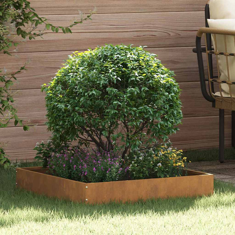 Tuinrand Roestig 60 x 60 x 13 cm Cortenstaal