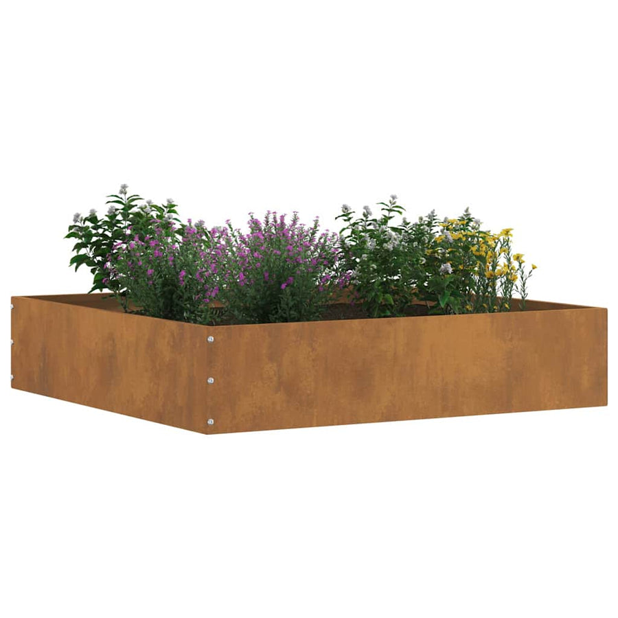 Tuinrand Roestig 60 x 60 x 13 cm Cortenstaal