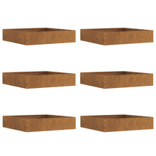 Tuinrand 6 pcs Roestig 60 x 60 x 13 cm Cortenstaal