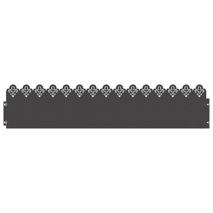 Gazonranden 20 pcs Zwart 103 x 0,05 x 22 cm Staal
